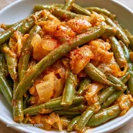 Canned Green Beans with Onion in 10 Minutes