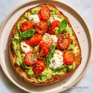 Caprese Avocado Toast with Sourdough