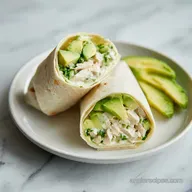 Quick Leftover Chicken Avocado Wrap