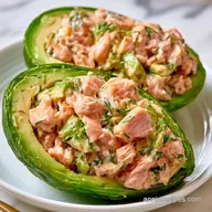 Salmon Stuffed Avocados in 10 Minutes