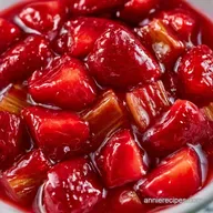 Strawberry Rhubarb Compote with Fresh Strawberries