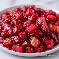 Old Fashioned Tart Rhubarb Sauce: Glossy and Jammy