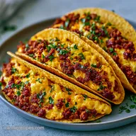 Tasty Baked Breakfast Tacos with Chorizo