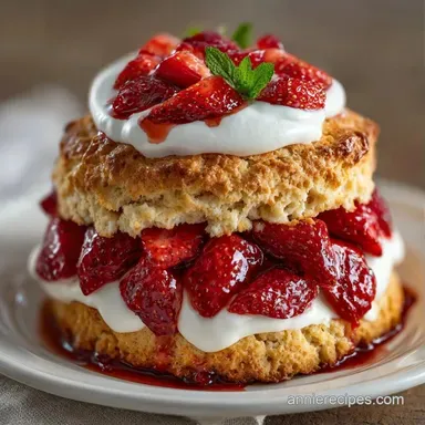 Authentic Strawberry Shortcake: Flaky Recipe Card