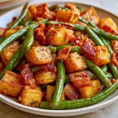Canned Green Beans with Potatoes in 40 Min Recipe Card