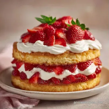 Easy 30 Minute Shortcake for 4 Servings Recipe Card