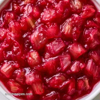 Quick 20-Minute Rhubarb Sauce Recipe Card