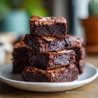 Fudgy Brownies in 35 Minutes: Rich and Decadent Baked Dessert Recipe Card
