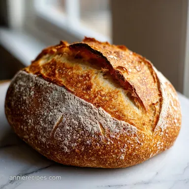 Sourdough Bread with Mahogany Crust: 16 Hour Bake Method Recipe Card