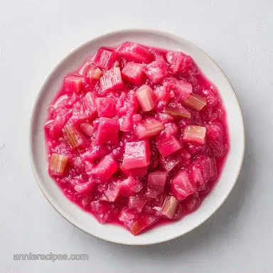 Rhubarb Sauce for Cheesecake: 8 Servings Recipe Card