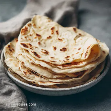 Soft Flour Tortilla Recipe for Burritos: 13 Servings Recipe Card