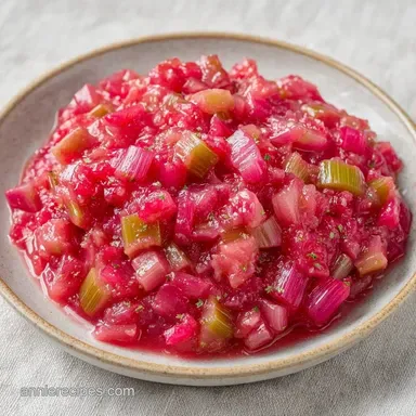 Vanilla Rhubarb Sauce in 20 Minutes Recipe Card