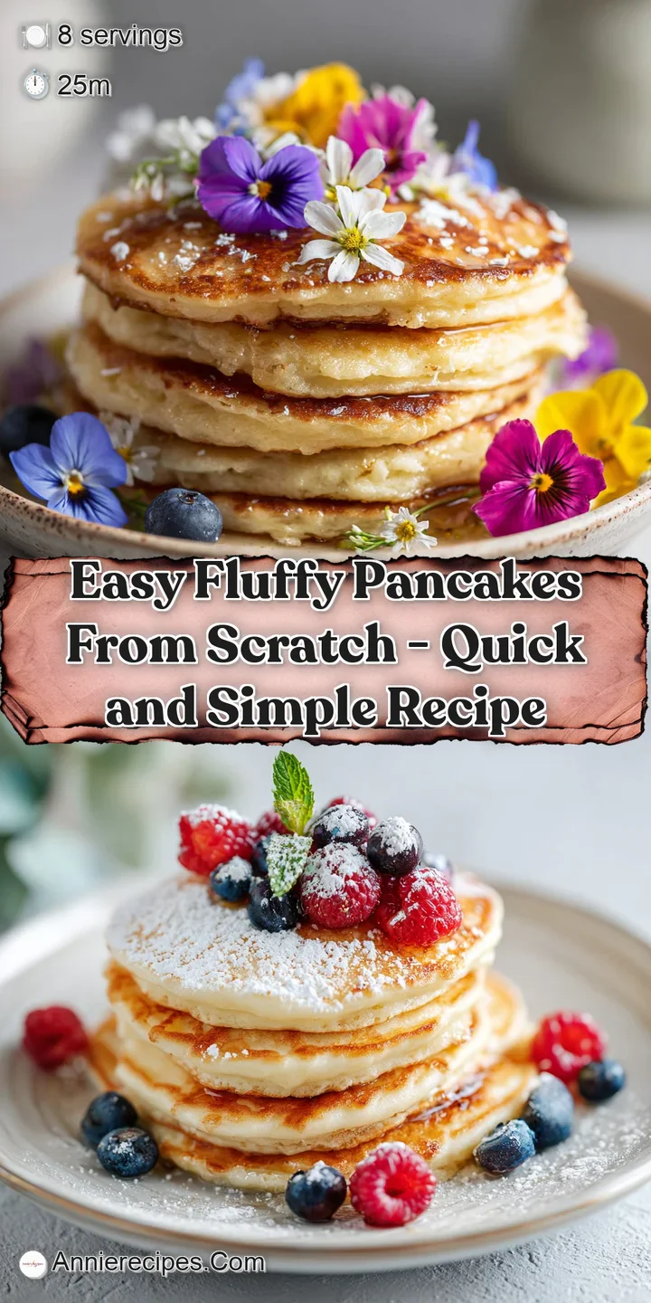 Close-up of a light, airy pancake with a golden exterior and a side of glistening maple syrup.
