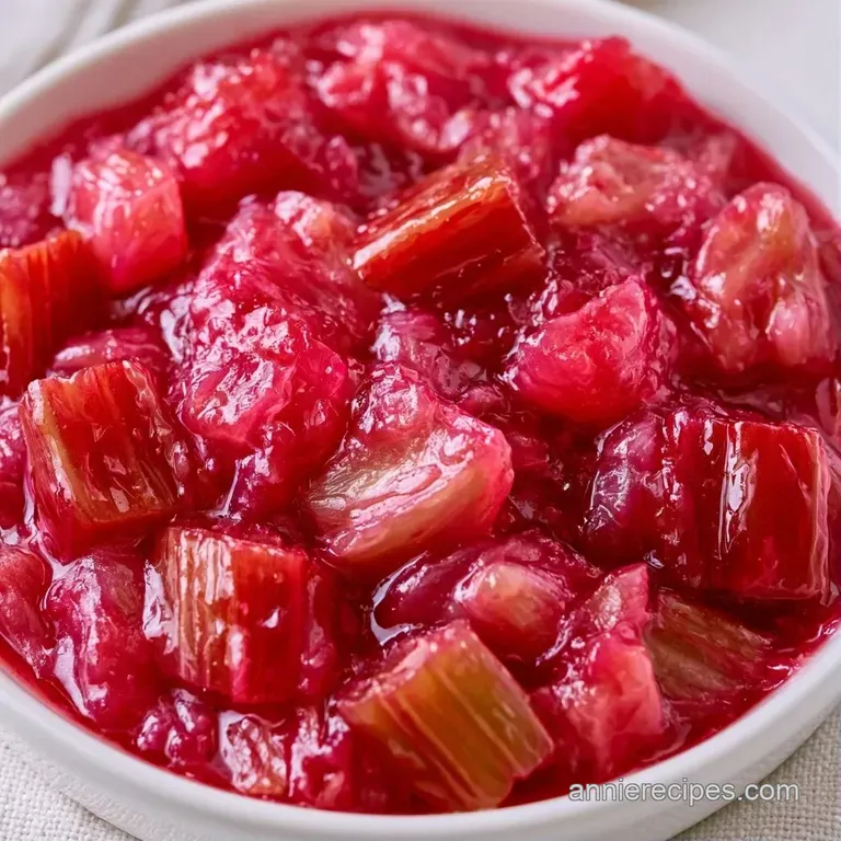 Glossy magenta fruit coulis drizzled elegantly over a creamy white dessert with a sprig of fresh green mint.