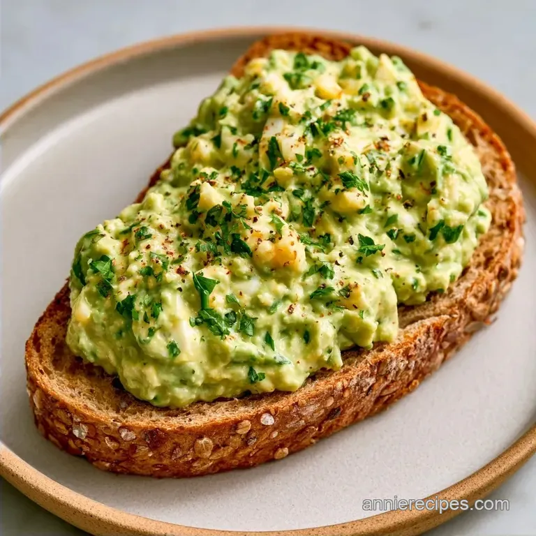Healthy Avocado Egg Salad Sandwich with Greek Yogurt