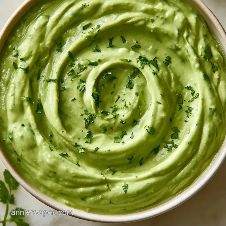 Smooth pale green dip in a ceramic bowl surrounded by crisp carrot sticks and sliced cucumber on a wood board.
