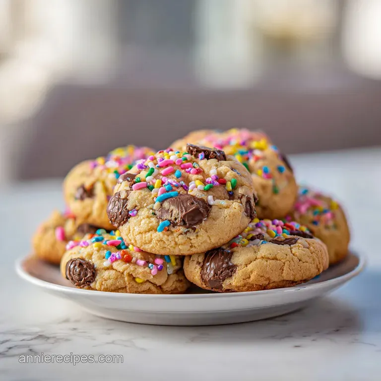 A stack of soft, pale golden cookies on a white ceramic plate garnished with a sprinkle of powdered sugar.