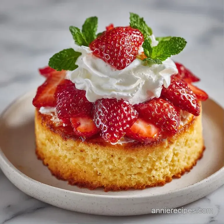 A delicate stack of buttery biscuits topped with fluffy cream and vibrant berries on a white ceramic plate.