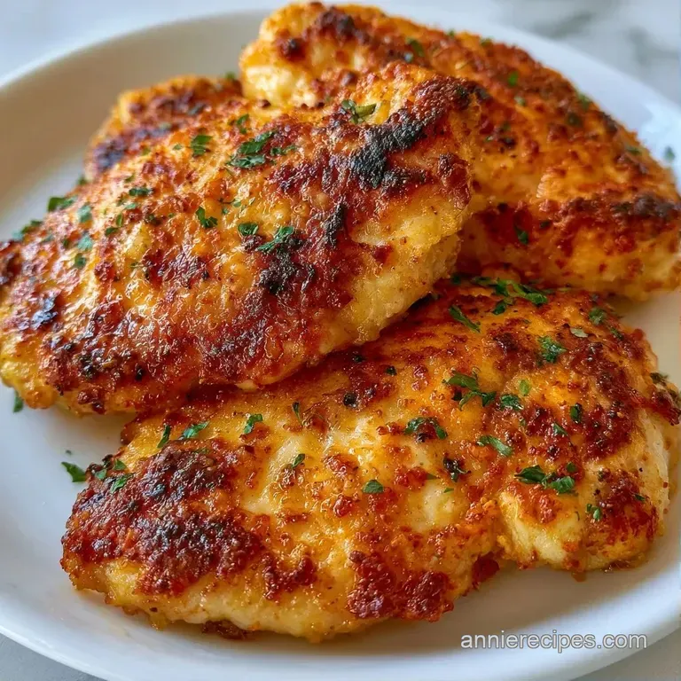 Seared chicken pieces resting on a creamy potato mash, drizzled with pan sauce and topped with a sprig of thyme.