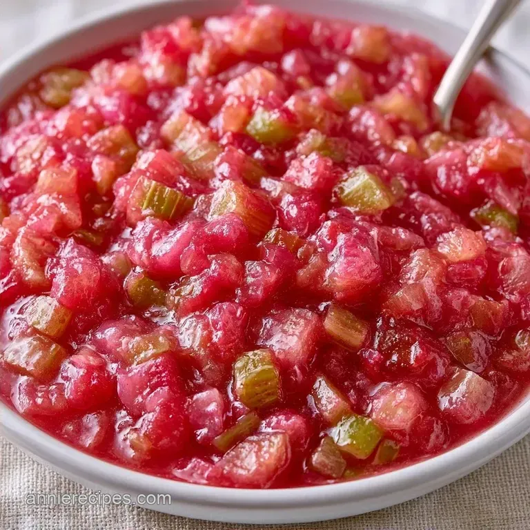 Easy Rhubarb Sauce: Tangy and Glossy