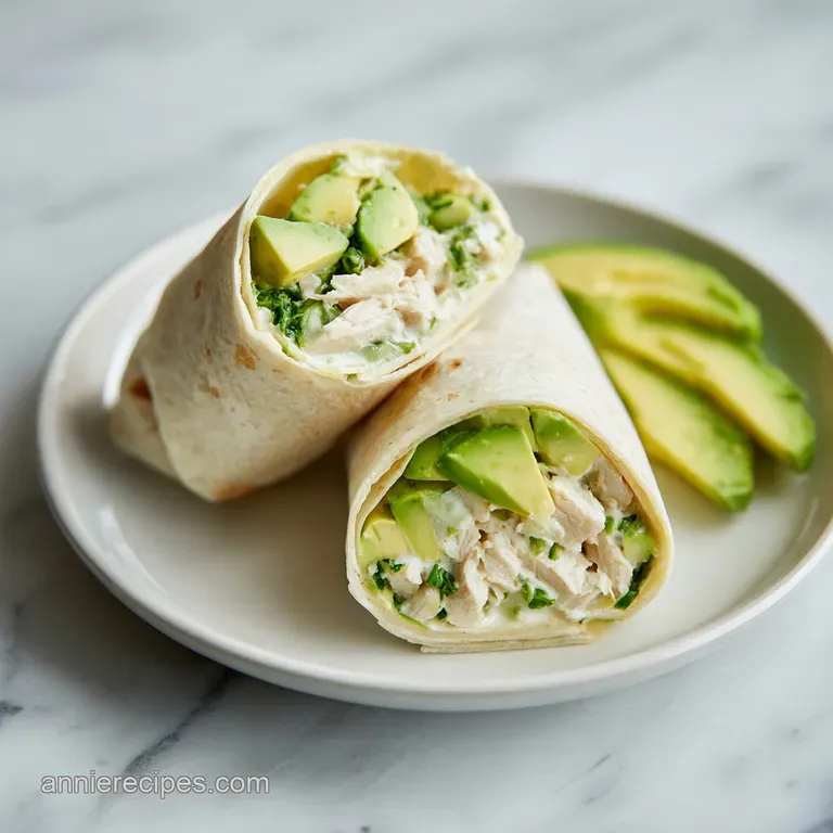 Quick Leftover Chicken Avocado Wrap