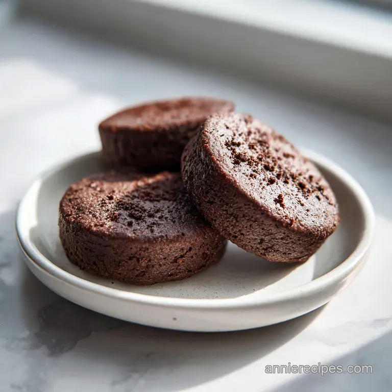 Glistening dark Oreo balls nestled on a white plate with a dusting of cocoa powder.