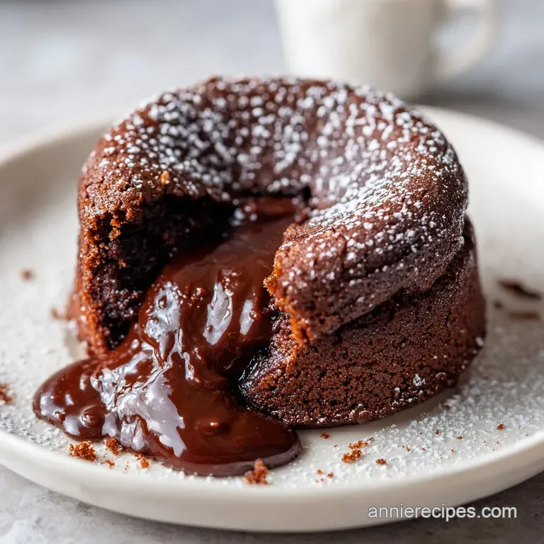 Three lava cookies stacked artfully, oozing rich chocolate on a dark slate plate.