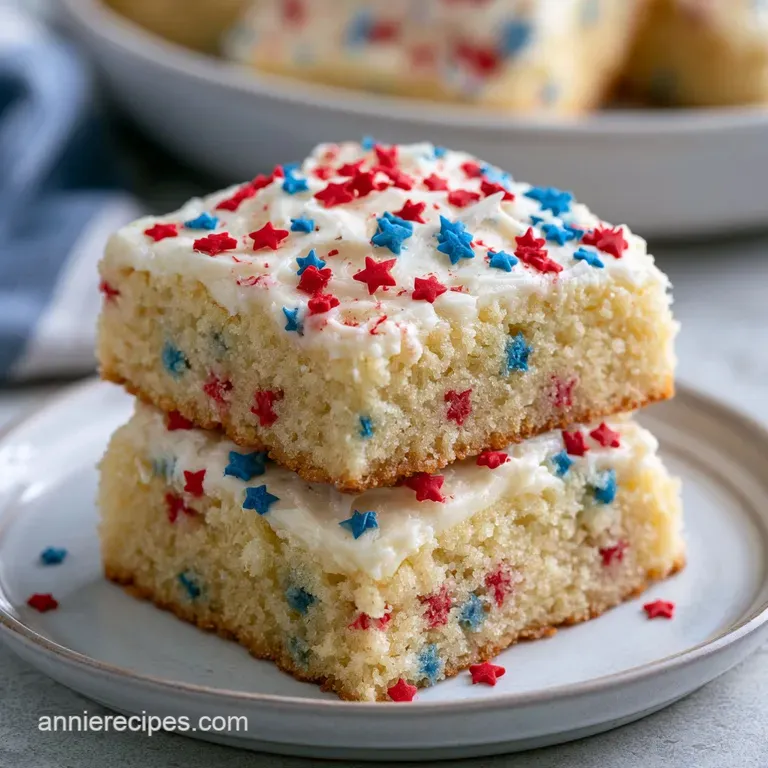 Patriotic Sugar Cookie Bars: Soft and Buttery