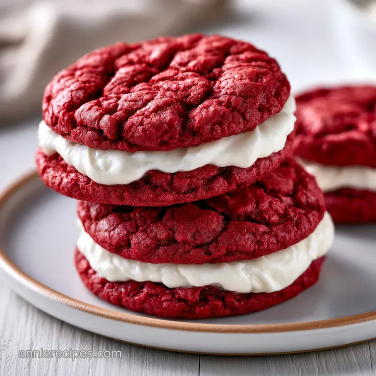 Red Velvet Cookies: Cream Cheese Center