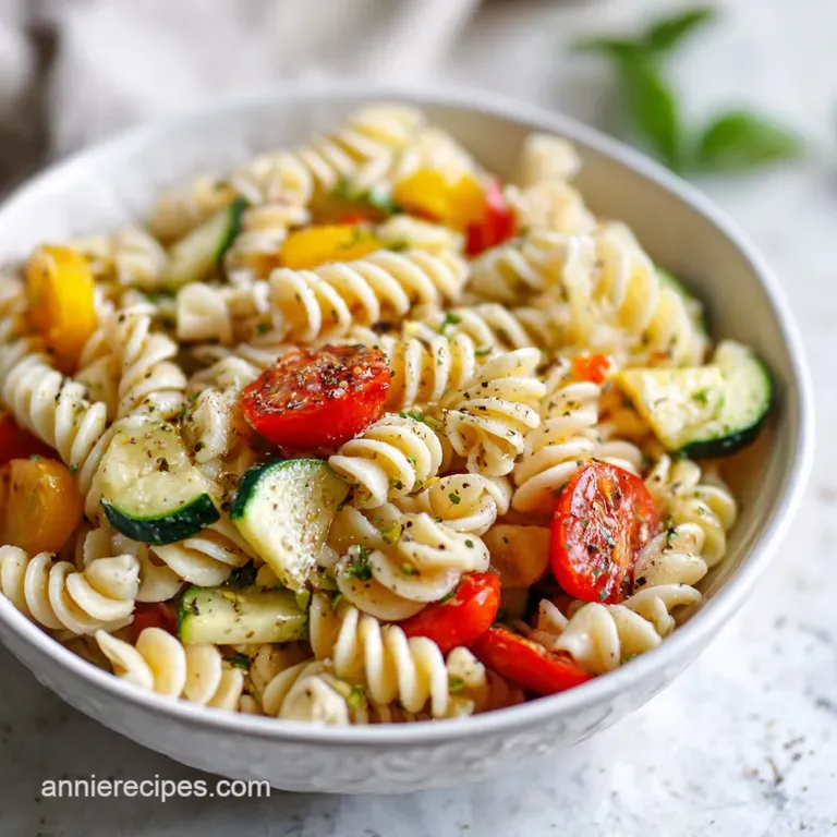 Simple Vegetarian Cold Pasta Salad