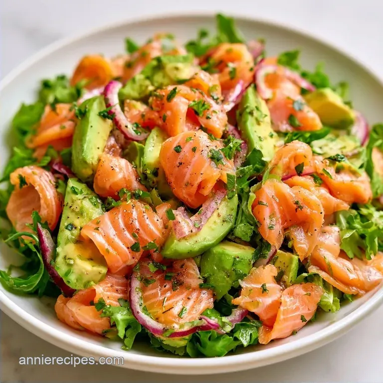 Smoked Salmon Avocado Salad in 15 Minutes