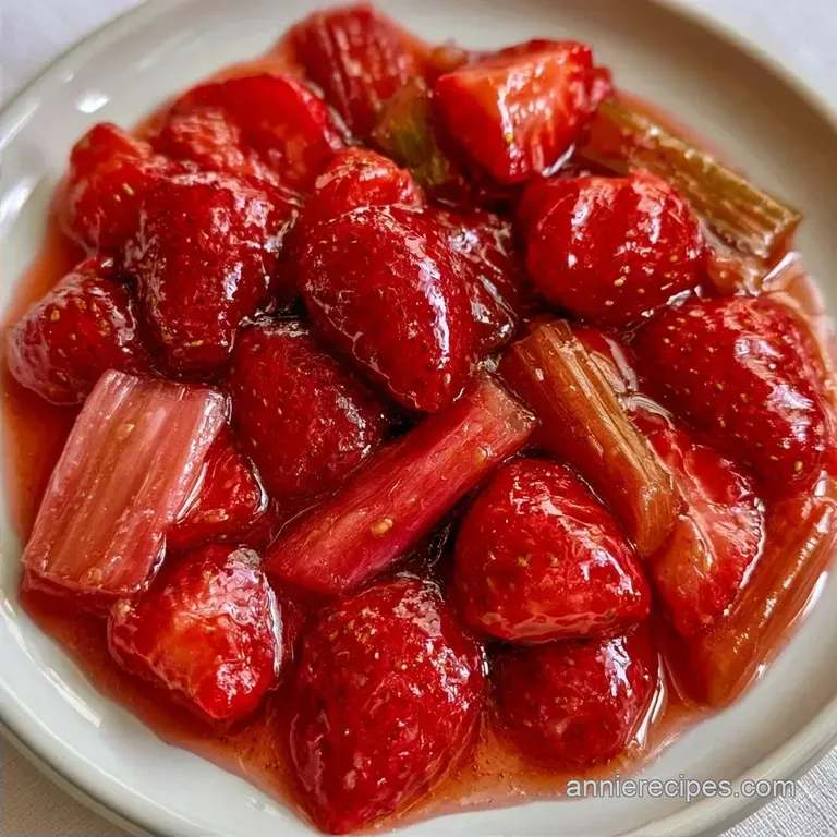Strawberry Rhubarb Compote: Glossy and Tangy
