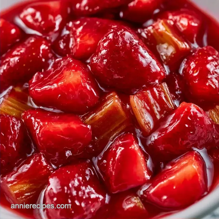Strawberry Rhubarb Compote with Fresh Strawberries