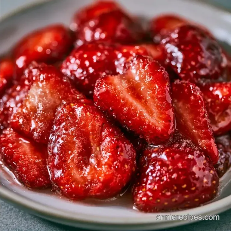 Sweetened Sliced Strawberries: Glossy and Juicy