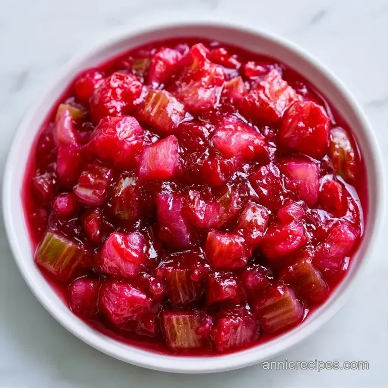 A drizzle of bright red fruit coulis swirling over creamy vanilla ice cream in a chilled glass coupe with a mint leaf.