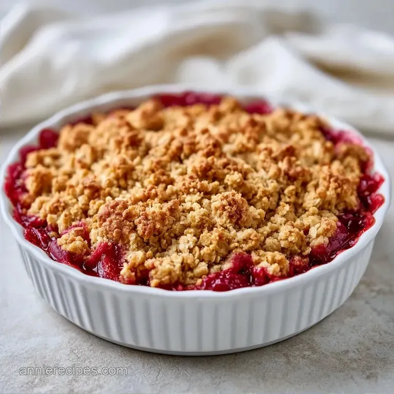 Traditional Amish Rhubarb Crisp