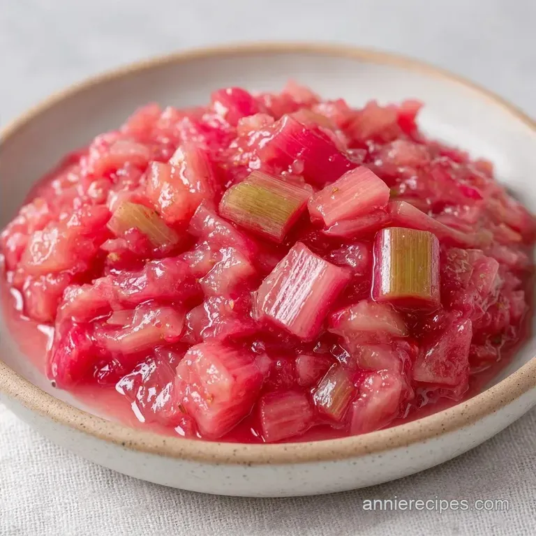 Vanilla Rhubarb Sauce: Tart and Glossy