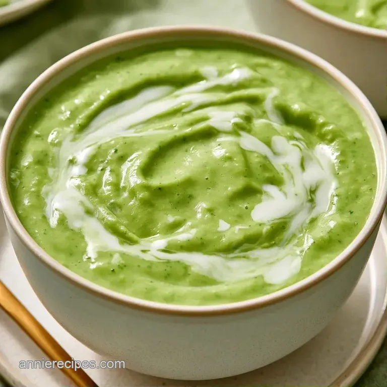 Pale green avocado cream in a delicate glass topped with white coconut flakes and a sprig of fresh mint.